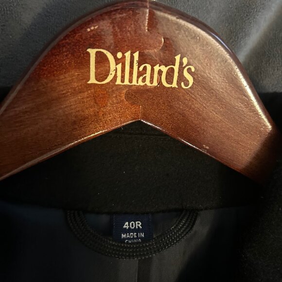 Lora Piana Overcoat 40R/40S Dillard's wool black men's coat - Picture 4 of 6